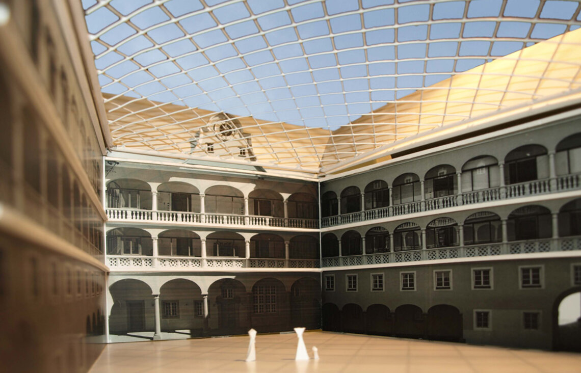 Schloss ob Ellwangen, Innenhofüberdachung